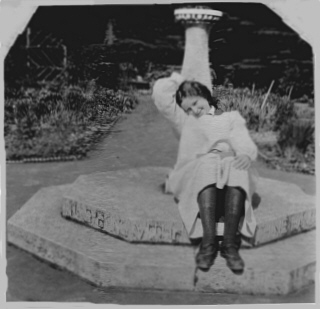 Amy at the popular sundial spot in 1915